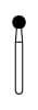 NTI® FG Diamond Bur, Super Coarse, Round, #801-029 (SC801-029), 2.9 mm, Black, 5/Pkg thumbnail 5