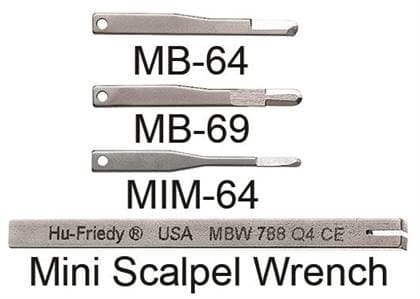 Hu-Friedy Mini Single Edge Sterile Scalpel Blade, Round Tip, Box of 12, MB64 thumbnail 4