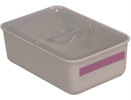 Zirc Double Tub Cup with Cover, Gray Cup / Clear Cover, 3-3/8" x 2-1/4" x 1-1/8", 20Z472, 1/Pk thumbnail 8