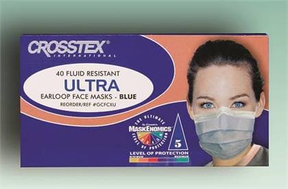Crosstex Ultra Earloop Face Masks, ASTM Level 3, Blue, Latex Free, 40/Box, GCFCXU thumbnail 18
