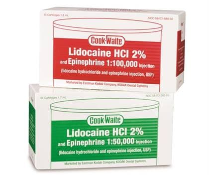 Septodont Lidocaine HCl 2% with Epinephrine 1:100,000 Injection, 1.7 mL Cartridges, 50/Bx thumbnail 2