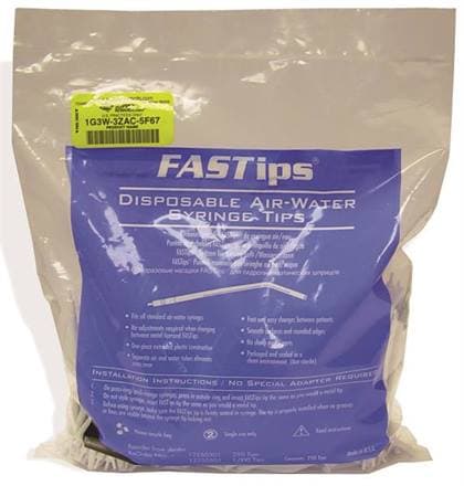 FASTips Disposable Air/Water Syringe Tips, Plastic, Adaptorless, 1000/Bag, 122505 thumbnail 10