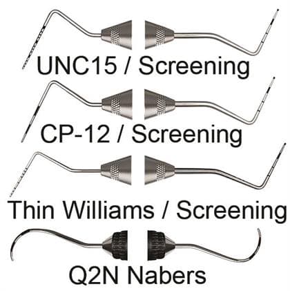 Hu-Friedy Qulix Color-Coded Nabers Probe, Double-Ended, #2N, 3-6-9-12 Markings, #7 Satin Steel Colours Handle thumbnail 4