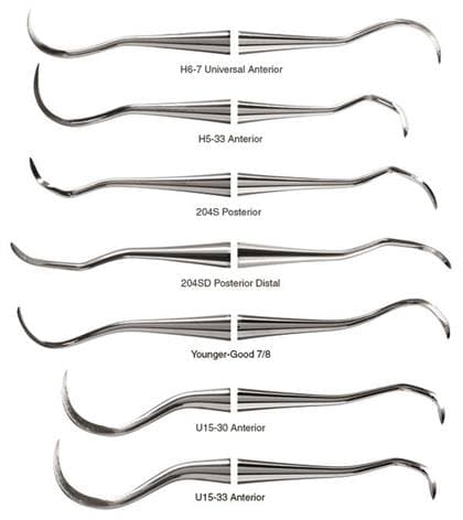 American Eagle U15-33 Towner-Jacquette Sickle Scaler, Double End, Stainless Steel, EagleLite Resin Handle, Purple, 3/8", AESU15-33X thumbnail 6