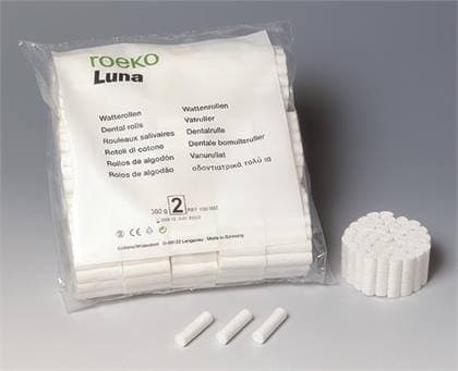 ROEKO Luna Cotton Rolls #2, 1.5" x 3/8", Non-Sterile, Unstarched, 1000/Box, 104002 thumbnail 9