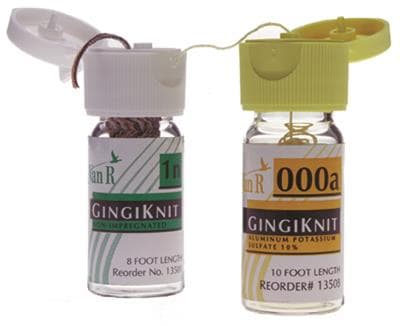 GingiKNIT+ Non-Impregnated Knitted Retraction Cord, Size 2N, Large, White with Red Strand, 72 in/Bottle, 13502 thumbnail 5