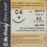 Hu-Friedy Perma Sharp Plain Gut Absorbable Suture, 4-0, C-6 Reverse Cutting Needle, 3/8 Circle, 18", 12/Box, PSN7771A thumbnail 11