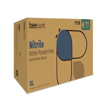 BeeSure Nitrile Powder-Free Exam Gloves, Light Blue, Extra Large, 100/Box, BE1119 thumbnail 11
