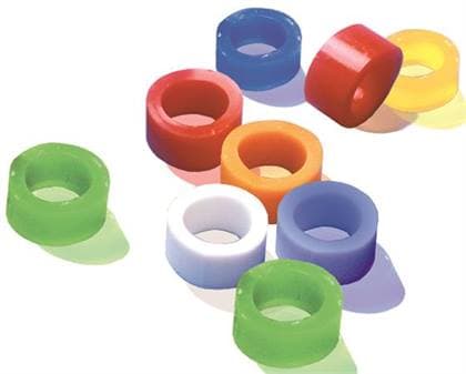 Pulpdent Code Rings, Silicone, Standard 1/8" x 1/8", Assorted Colors, 100/Pk, CR-AS thumbnail 5