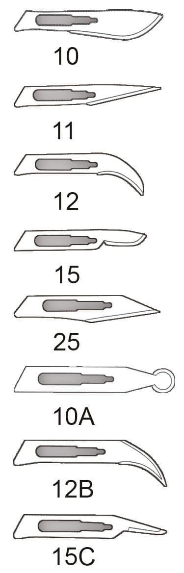 Bard-Parker #12 Sterile Carbon Steel Surgical Blade, 150/Box, #371112 thumbnail 2