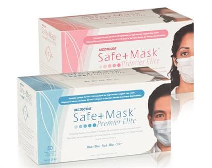 SafeMask® Premier Elite™ Procedure Earloop Face Mask, ASTM Level 3, Blue, 50/Box, 2042 thumbnail 21