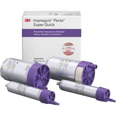 3M Impregum Penta Super Quick Polyether Impression Material, Heavy Body, Refill, 2 x 300 mL Base Paste + 2 x 60 mL Catalyst, 69406 thumbnail 8