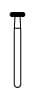 NTI Diamond Bur, FG, Donut, #SC909-037, 3.7 mm, Super Coarse, Black, 5/Pk thumbnail 7
