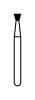 NTI FG Diamond Bur, Medium Grit, Inverted Cone, #805-016 (1.6 mm), Friction Grip, 5/Pk, M805-016 thumbnail 5