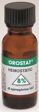 Orostat 8% Epinephrine Hemostatic Solution, 15 mL Bottle, Gingi-Pak 10145 thumbnail 4