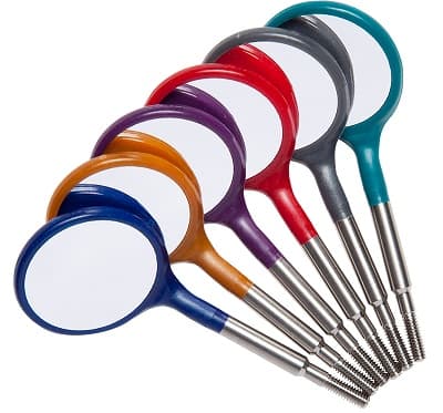 Zirc Crystal HD #4 Mouth Mirror Screw-On Heads, Cone Socket, Jewel Assorted, Plastic, 12/Pk (50Z371-JWL) thumbnail 4