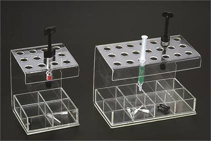 Plasdent Premium Composite Syringe Organizer, Mini, Holds 12 Syringes, Clear Acrylic, 4-3/8"W x 5-1/2"H x 4-1/2"D, 1403 thumbnail 5