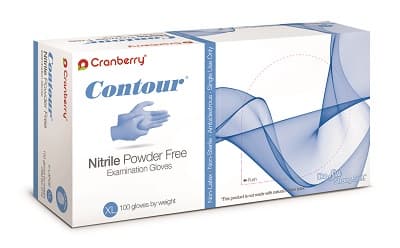 Cranberry Contour Powder-Free Nitrile Exam Gloves, Latex-Free, Blue, Extra Small, 100/Box, CR3115 thumbnail 11