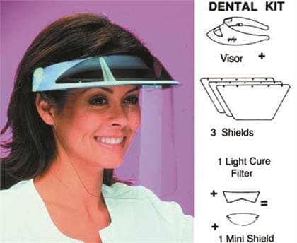 Op-D-Op ABS Dental Visor Shield Kit, Blue, X-Large, 308DK-BL-XL thumbnail 2