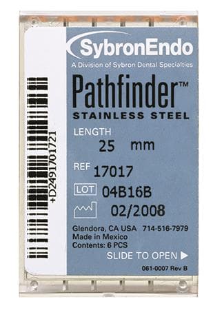 Kerr Pathfinder Stainless Steel Endodontic Hand Files, 21 mm, Approx. Size #7, Orange, 6/Pkg, 17023 thumbnail 17