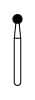 NTI Diamond Bur, FG, Round, #801, 2.3 mm, Super Coarse, Black, 5/Pk, SC801-023 thumbnail 6