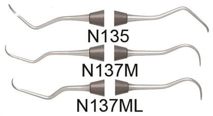 Nordent Scalette #N135 Posterior Double-End Scaler, DuraLite Round Handle, Stainless Steel, RESCN135 thumbnail 5