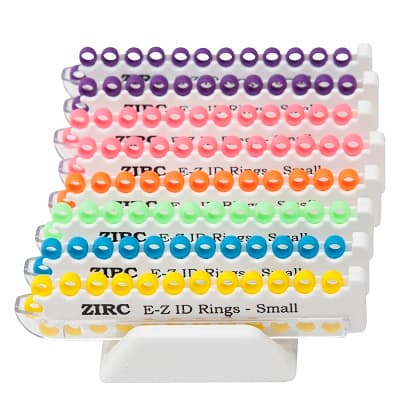 Zirc E-Z ID Instrument Rings, Small 1/8" Assorted Neon, 200/Pk, 70Z110 thumbnail 8