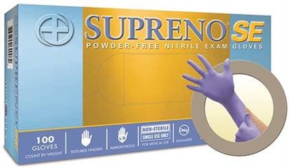 Microflex Supreno SE Nitrile Exam Gloves, Powder-Free, Latex-Free, Textured, Non-Sterile, Blue, Large, 100/Box, SU-690 thumbnail 4