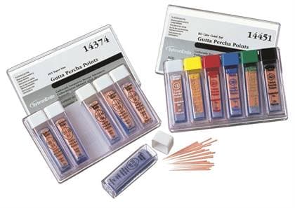 Kerr Gutta Percha Standard Points, #80, Black, 6 Vials of 20 (120 Points), 14393 - GUTTA PERCHA #80 6 VIALS (120) - Image 1