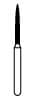 NTI Diamond Bur, FG, Flame, #F863, 1.0 mm, Fine, Red, 5/Pk, F863-010 thumbnail 8