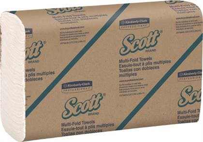 Scott Multi-Fold Paper Towels, 1-Ply, White, 250 Sheets/Pack, 16 Packs/Case (4000 Towels/Case) thumbnail 2