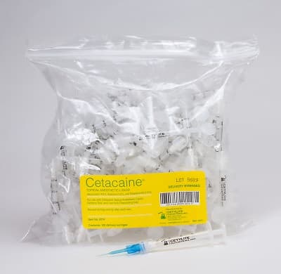 Cetacaine Topical Anesthetic Liquid Delivery Syringes, Luer Lock, Graduated 0.1 mL, 100/Pkg, 0214 thumbnail 15