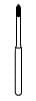 NTI® FG Diamond Bur, Medium Grit, Beveled End Cylinder, #875-009 (M875-009), 0.9 mm Diameter, 3.0 mm Head Length, Gray, 5/Pk thumbnail 5