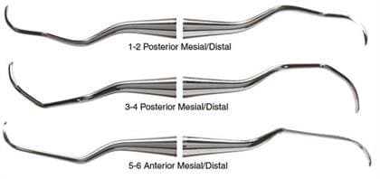 American Eagle Universal Curette, #3-4 Langer, Posterior Mesial/Distal, Double End, EagleLite Resin Handle, 3/8", Red, AECL3-4X thumbnail 7