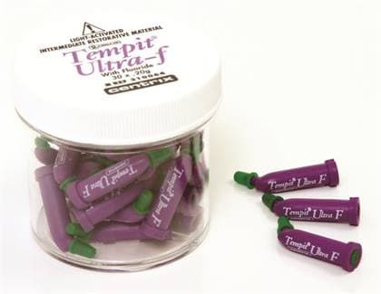 Tempit Ultra-F Light-Activated Temporary Filling Material with Fluoride, Prefilled Tips, 0.20 g, 30/Jar, 310064 thumbnail 18