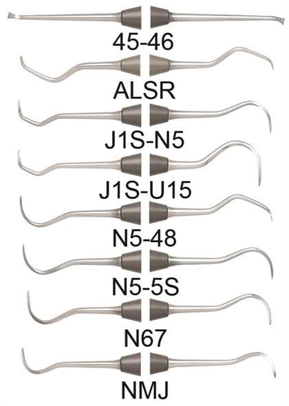 Nordent Anterior Lingual Stain Remover Scaler, Double-Ended, DuraLite ColorRings Handle, ALSR, CESCALSR thumbnail 5
