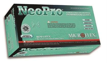 Microflex NeoPro Green Chloroprene Exam Gloves, Powder-Free, Latex-Free, Textured, X-Large, 100/Box, NPG-888-XL thumbnail 14