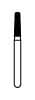 NTI® FG Diamond Bur, Coarse, Modified Shoulder Taper, #846KR-016, 1.6 mm Head Diameter, 6.0 mm Head Length, Green, 5/Pkg, C846KR-016 thumbnail 6