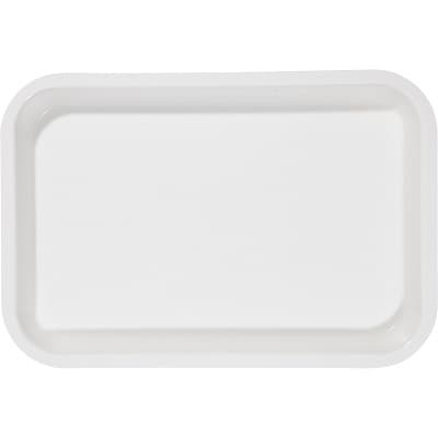 Zirc Mini Flat Setup Tray, White, Plastic, 9-3/8" x 6-3/8" x 7/8", 20Z101A thumbnail 9