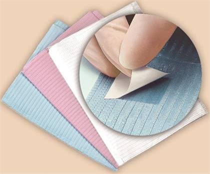Sani-Tab® Chain-Free® Patient Towel/Bib, 3-Ply Tissue with 1-Ply Poly Backing, Blue, 13" x 19", 400/Case, WPXBLT thumbnail 8