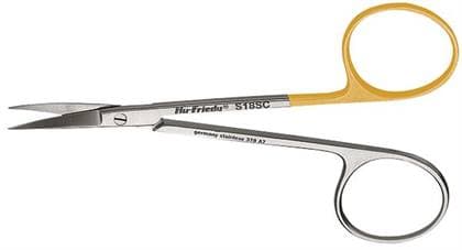 Hu-Friedy #18 Iris Curved Delicate Super-Cut Scissors, 4-1/2", Serrated, Stainless Steel, S18SC thumbnail 11