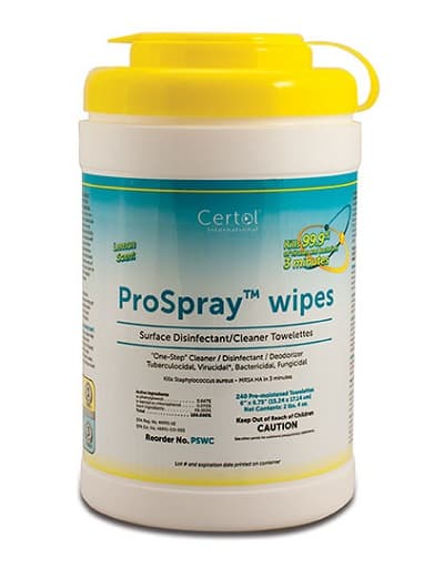 Spec Clean™ Disinfectant Wipes, 6" x 6.75", Canister of 240, PSWC thumbnail 5