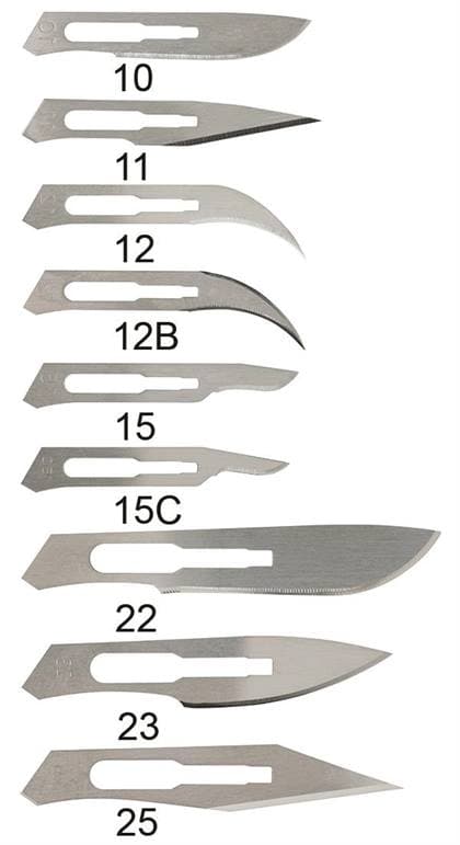 Miltex #15C Sterile Stainless Steel Surgical Blades, Angled, Individually Wrapped, 100/Box, 4-315C thumbnail 12