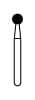 NTI Diamond Bur, FG, Round #801, 2.5 mm, Coarse, Green, 5/Pk, C801-025 thumbnail 12