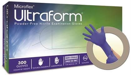 Microflex Ultraform Nitrile Exam Gloves, Powder-Free, Non-Sterile, Small, Cobalt Blue, 300/Box, UF-524-S thumbnail 18