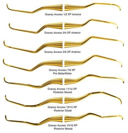 American Eagle XP Gracey +3 Access Curette #13/14, Double End, EagleLite Stainless Steel Handle, 3/8" Shank, AEGA13-14XPZ thumbnail 4