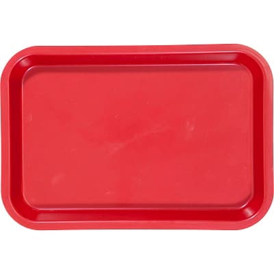 Zirc Mini Tray, F-Size, Flat, Red, 9-3/8" x 6-3/8" x 7/8", 20Z101-M thumbnail 5