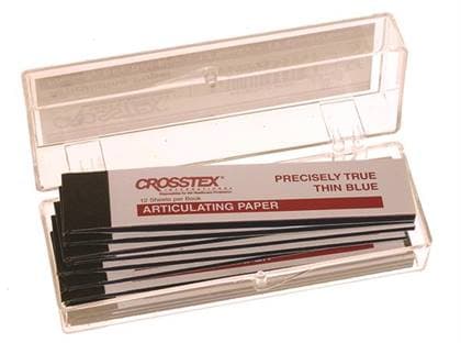 Crosstex Red/Blue Articulating Paper, Thin, 0.0028" (71 Microns), Straight, 12 Sheets/Book, 12 Books/Box, TPBR thumbnail 7