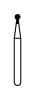 NTI FG Diamond Bur, Coarse, Round with Collar, #802-012 (1.2 mm), Friction Grip, 5/Pk, C802-012 thumbnail 4