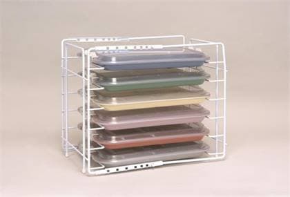 Zirc Multi-Mod Rack, 8-Place, Chrome-Plated Metal, Adjustable, 21Z410 thumbnail 8